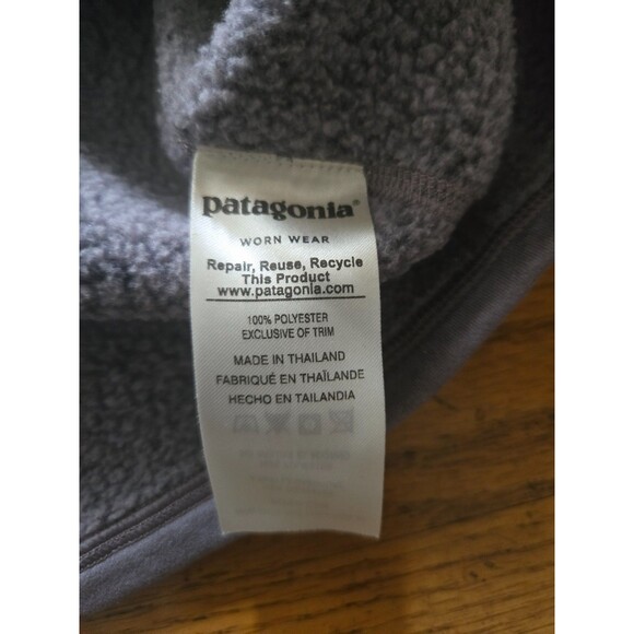 Patagonia Better Sweater Womens Size Medium Gray 1/4 Zip Fleece Embroidered Logo - Picture 4 of 7